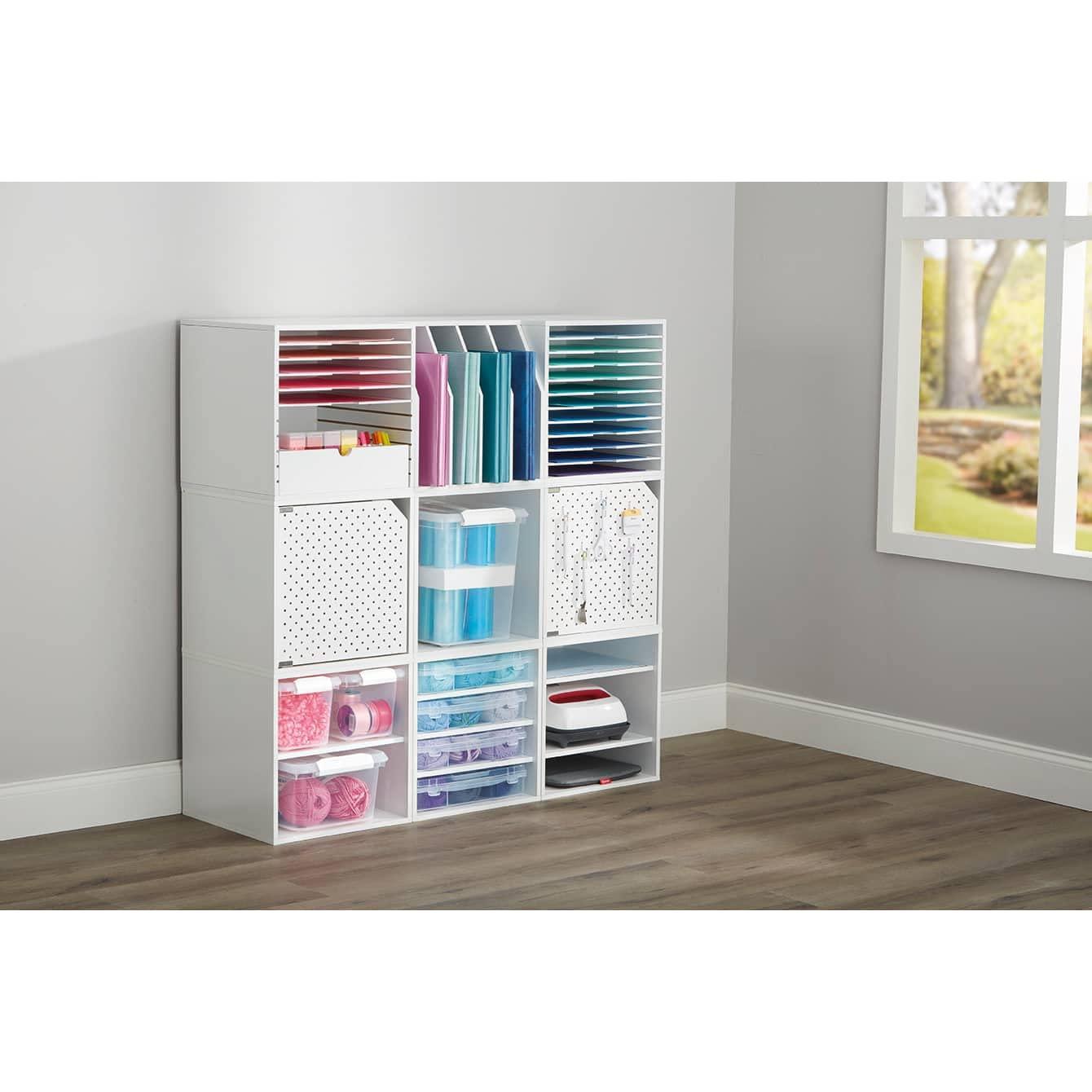 16" White Modular Cube with Shelf by Simply Tidy®