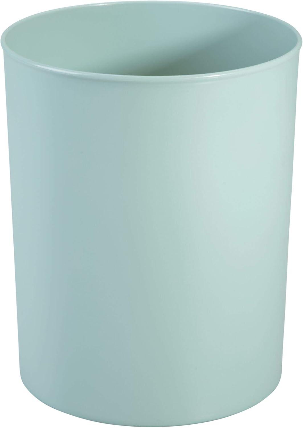 iDESIGN Franklin Plastic Round Wastebasket Off-White