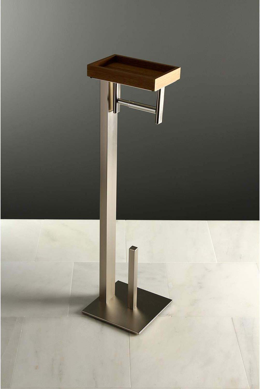 Kingston Brass SCC8508 Kingston Brass Edenscape Freestanding Toilet Paper Holder with Storage Shelf