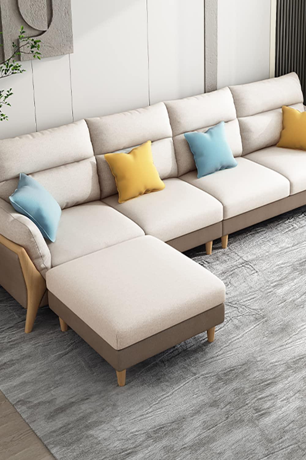 GOSCHE 4 Inch Round Solid Wood Furniture Feet, Wooden Sofa Legs Set of 4, Chair Legs, Replacement Couch Legs for Armchair, Cabinet, Mid Century Modern Dresser Or Home DIY Projects Bun Feet