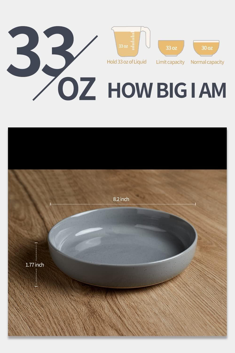33oz Stoneware Pasta Bowl (Set of 4)