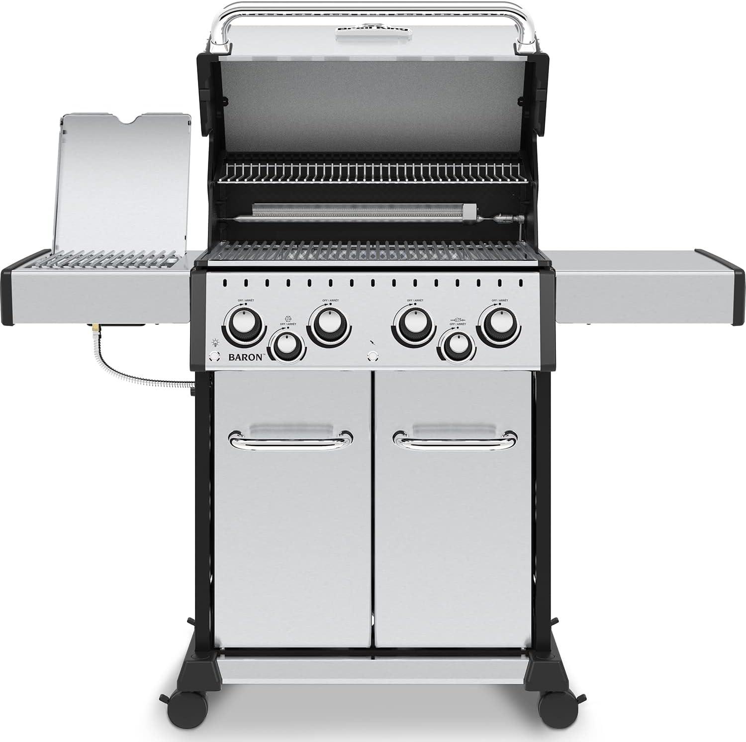 Broil King 875947 Baron S 490 Pro IR, Natural Gas (NG), Stainless Steel, Black