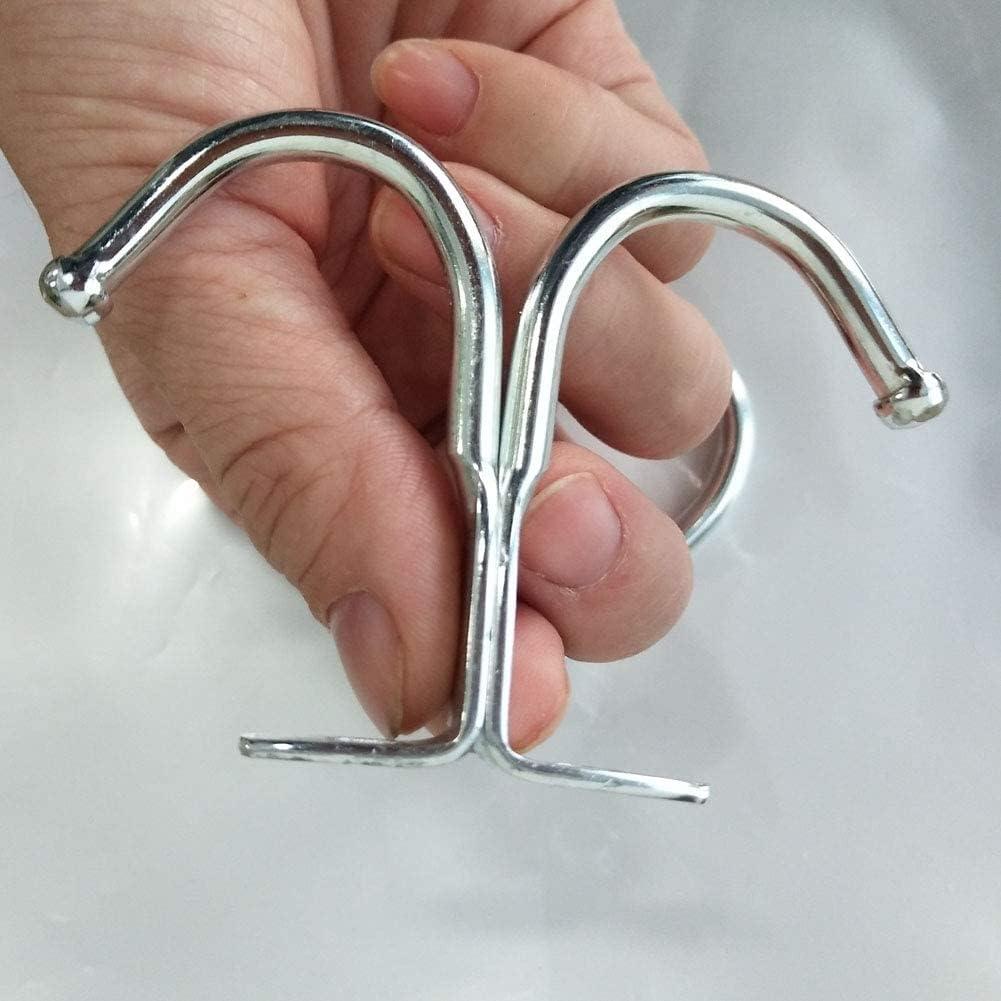 10 Pcs Double Prong Ceiling Hook, Under Cabinet Hooks, Heavy Duty Hook Under Wardrobe Organizer for Hanging Home Office Kitchen Utensils Keys Towel Bags Towel Cup, Garden Plant Hanger Hooks