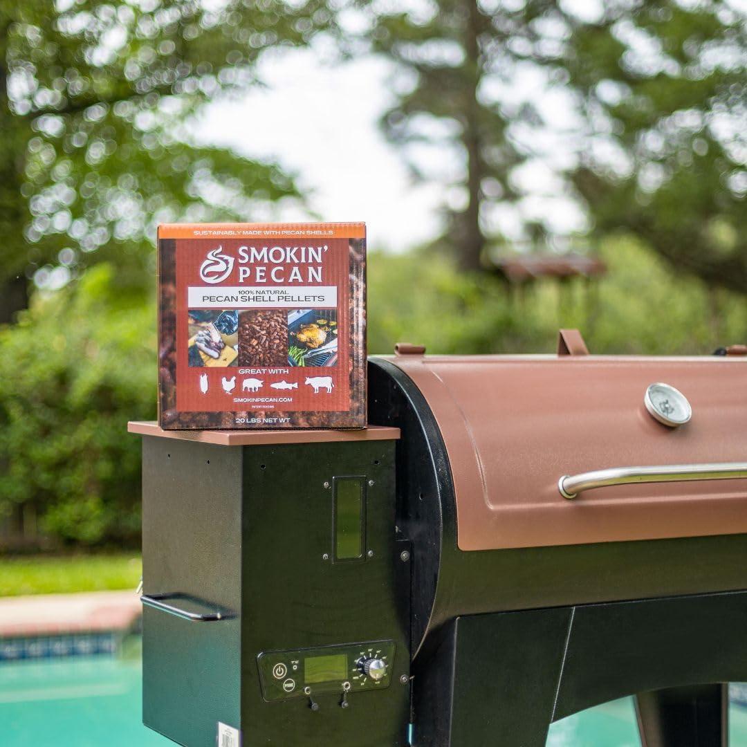 Smokin' Pecan 20 lb Box of 100% Natural Pecan Shell Pellets
