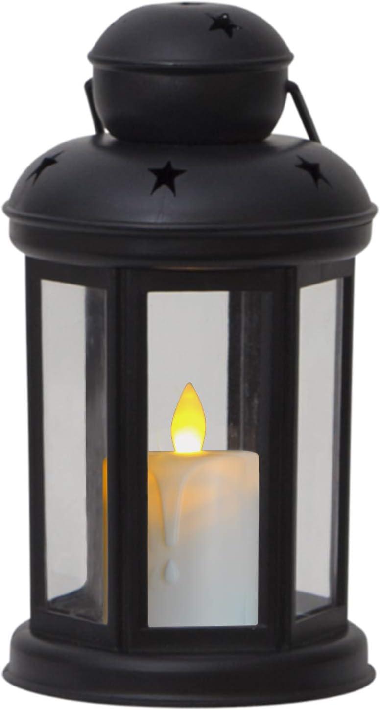 TELOSMA 2 PCS Solar Powered LED Candle Light Flameless Rechargeable Waterproof Candle for Window Outdoor Yard Lamp Garden Camping Lantern