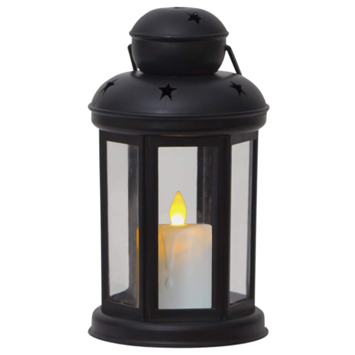 TELOSMA 2 PCS Solar Powered LED Candle Light Flameless Rechargeable Waterproof Candle for Window Outdoor Yard Lamp Garden Camping Lantern