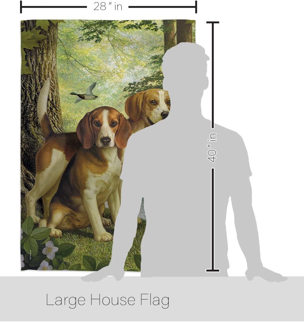 Breeze Decor Double Sided 40'' H x 28'' W Polyester Animal Flag Set