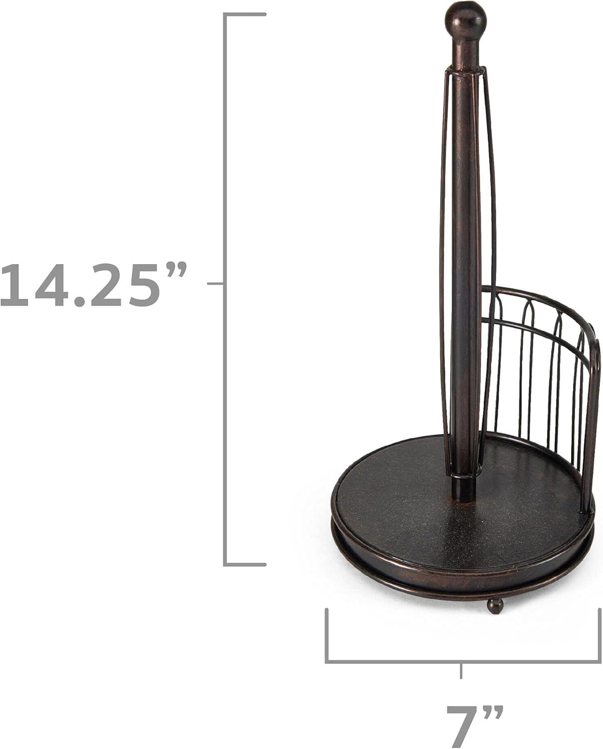 Black Wrought Iron French Countryside Paper Towel Holder