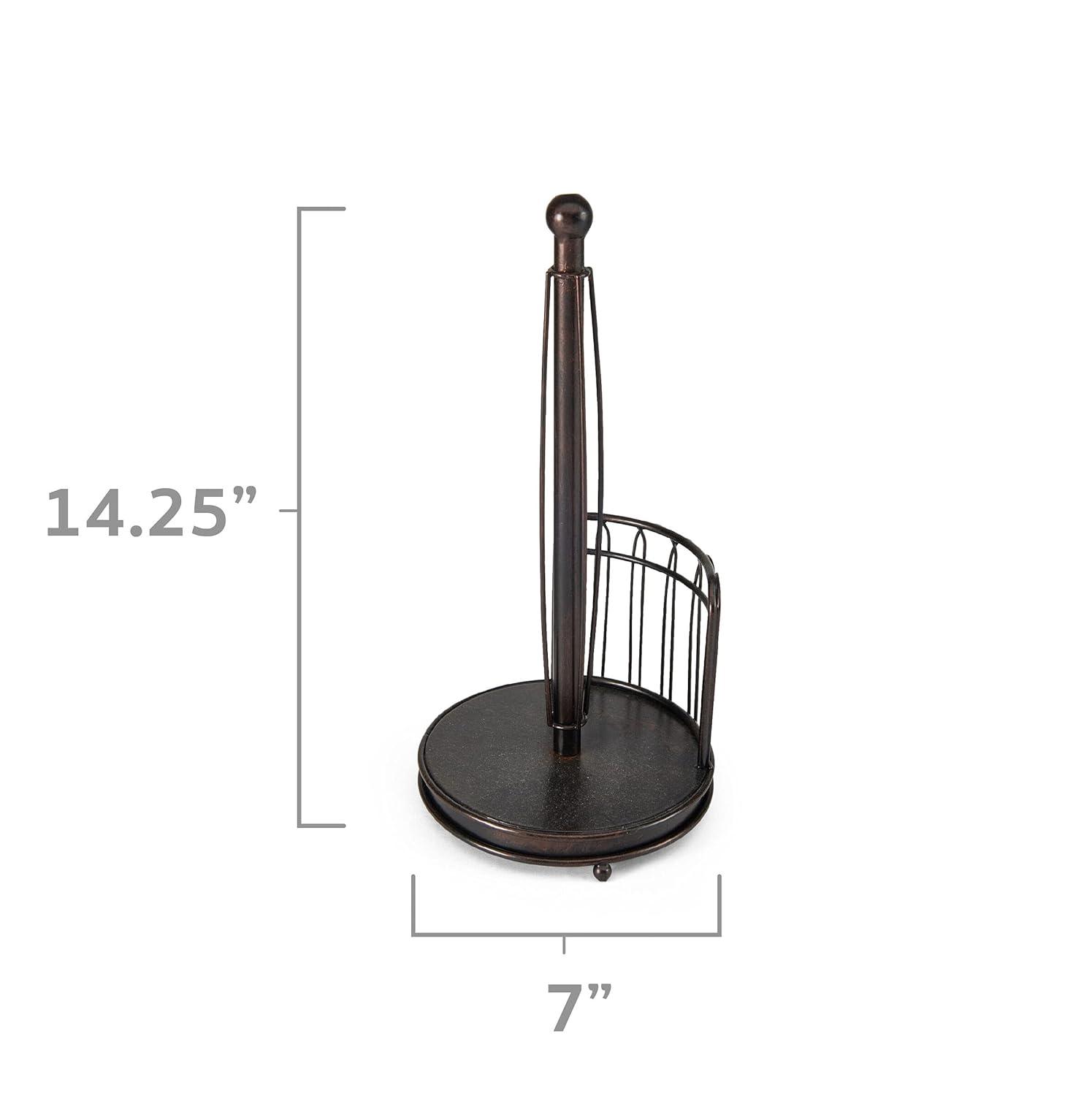 Black Wrought Iron French Countryside Paper Towel Holder