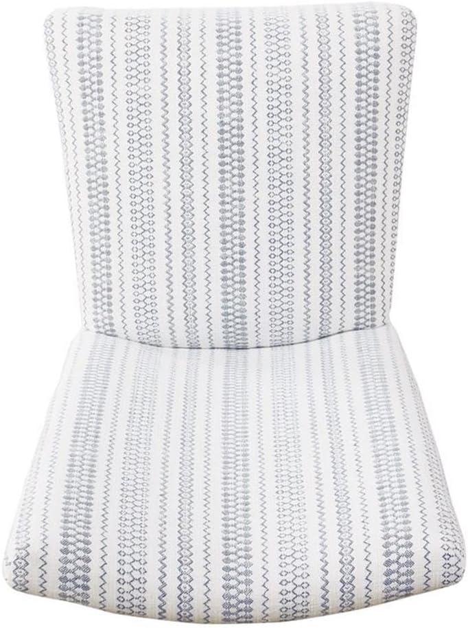 HomePop Set of 2 Parson Dining Chair Blue Farmhouse Stripe: Upholstered, Foam-Filled, Hardwood Frame