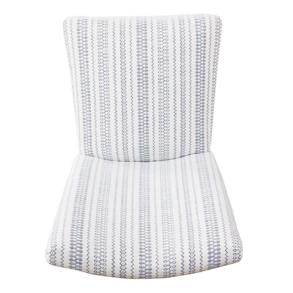 HomePop Set of 2 Parson Dining Chair Blue Farmhouse Stripe: Upholstered, Foam-Filled, Hardwood Frame