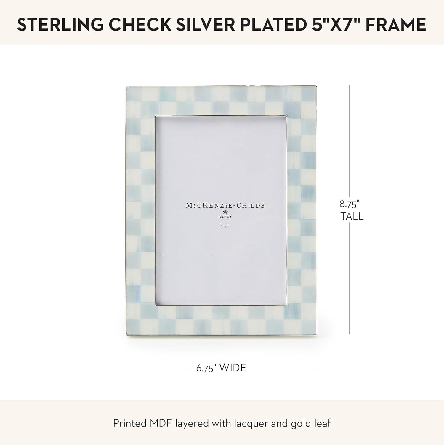 MacKenzie-Childs Sterling Check Plated 5"X7" Frame