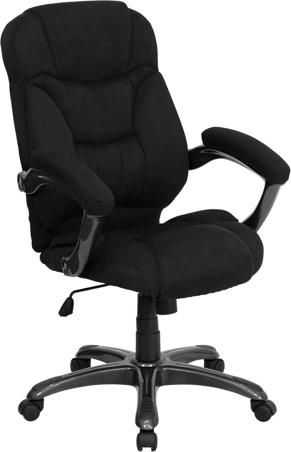 High Back Black Microfiber Executive Swivel Office Chair