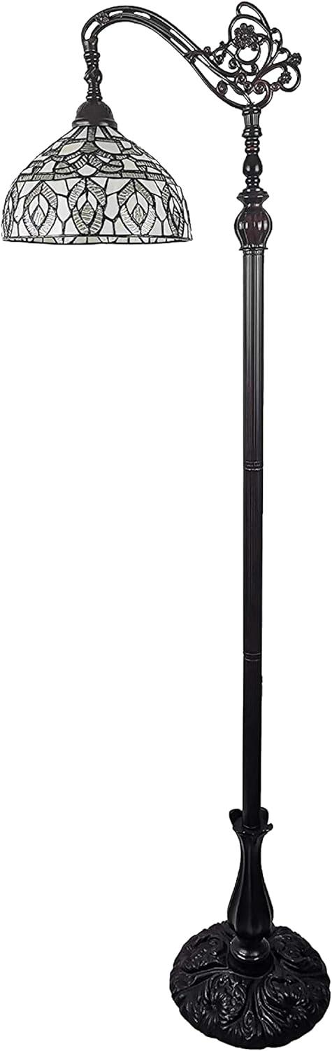 Amora Lighting  Tiffany Style Peacock Design Floor Reading Lamp