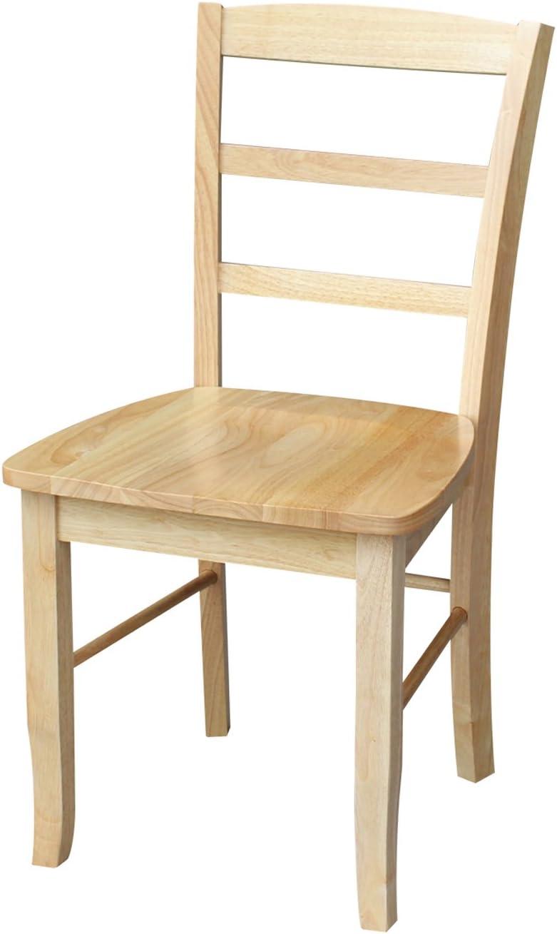 Natural Wood Ladderback High Side Chair Set