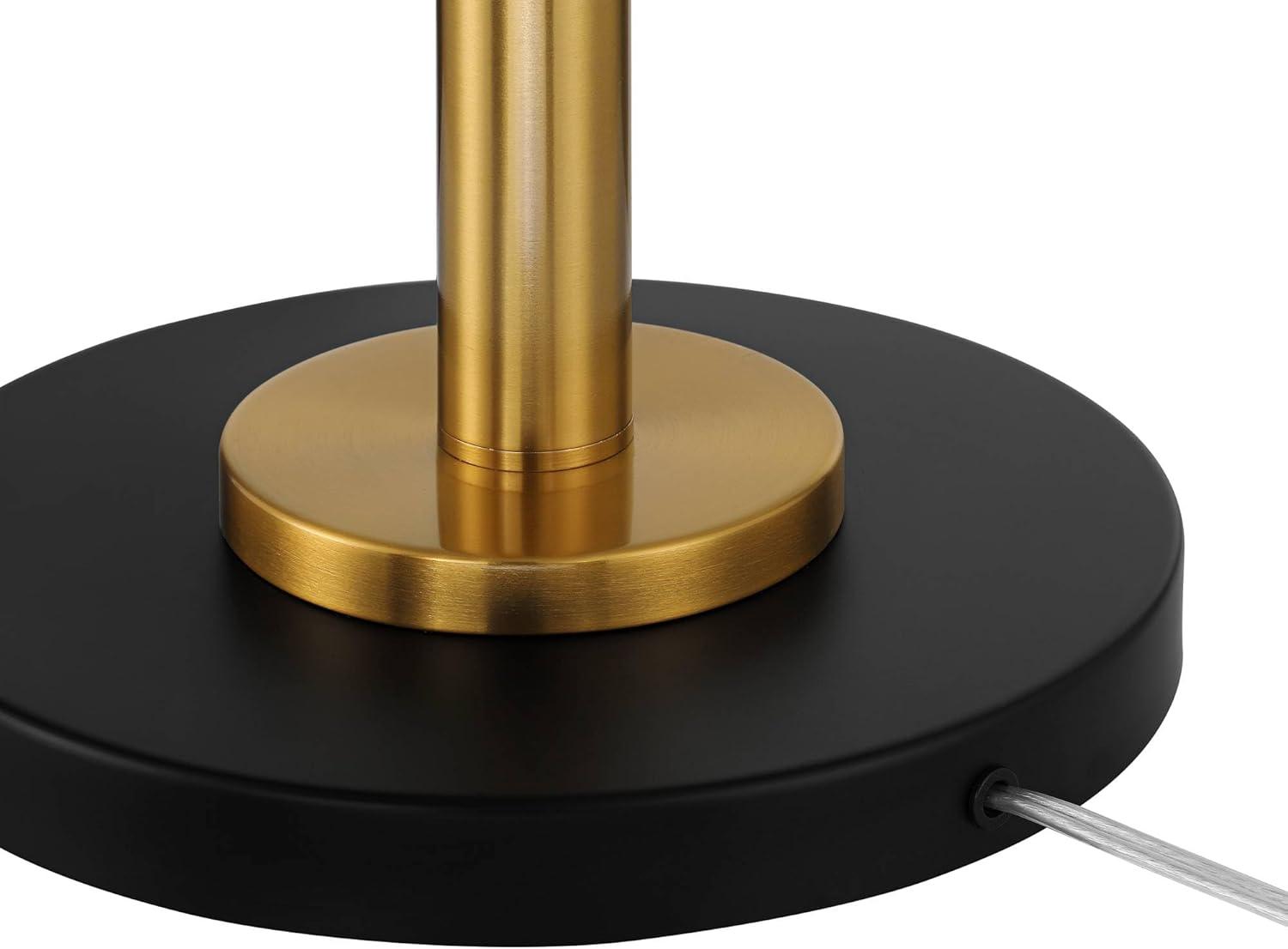 360 Lighting Harlowe Modern Glam Luxury 63" Tall Standing Floor Lamp Skinny Pole Metal Gold Finish Living Room Bedroom House Reading Drum Black Shade