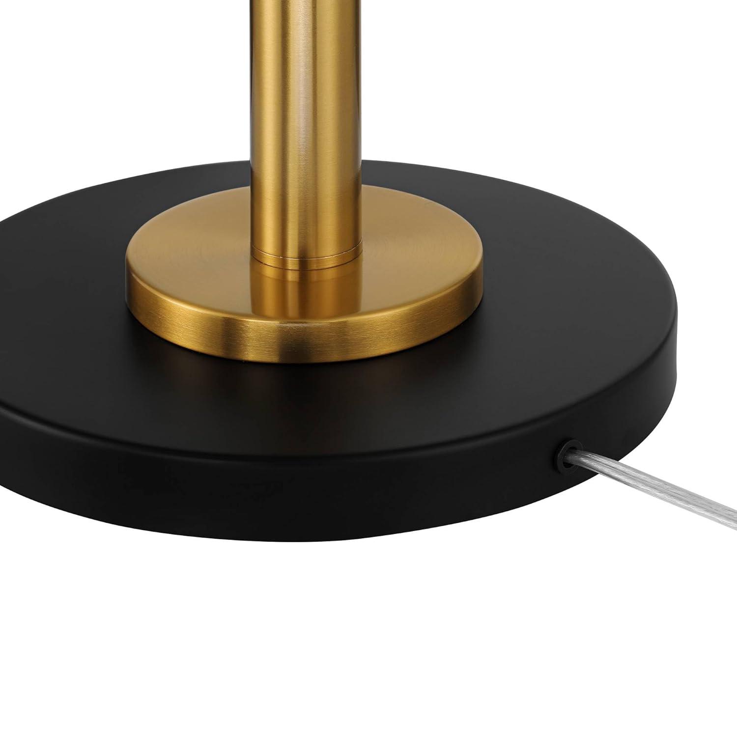 360 Lighting Harlowe Modern Glam Luxury 63" Tall Standing Floor Lamp Skinny Pole Metal Gold Finish Living Room Bedroom House Reading Drum Black Shade