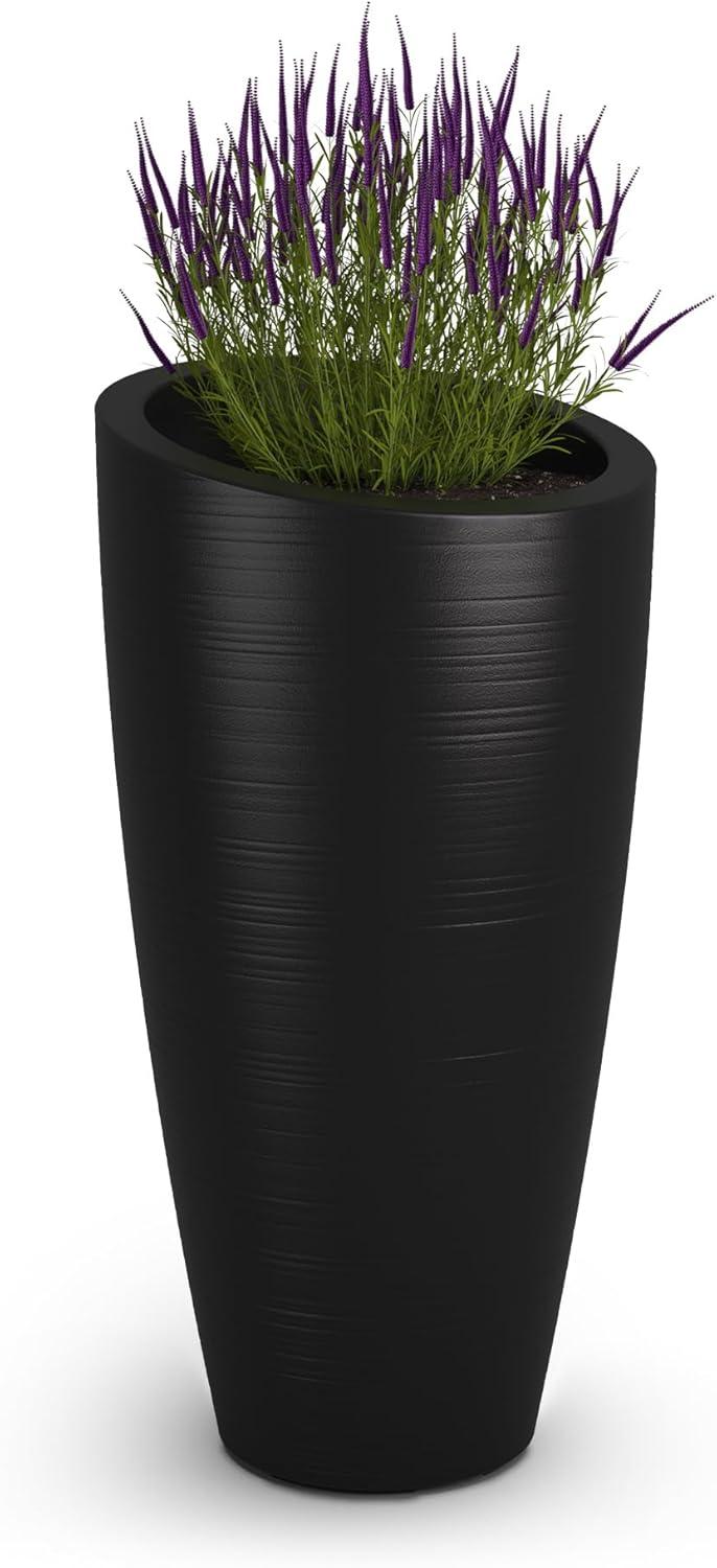 Mayne  Modesto Tall Planter Black - 32 in.