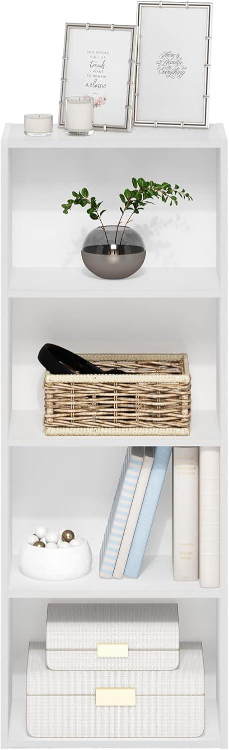 Luder 4-Tier Open Shelf Bookcase, White