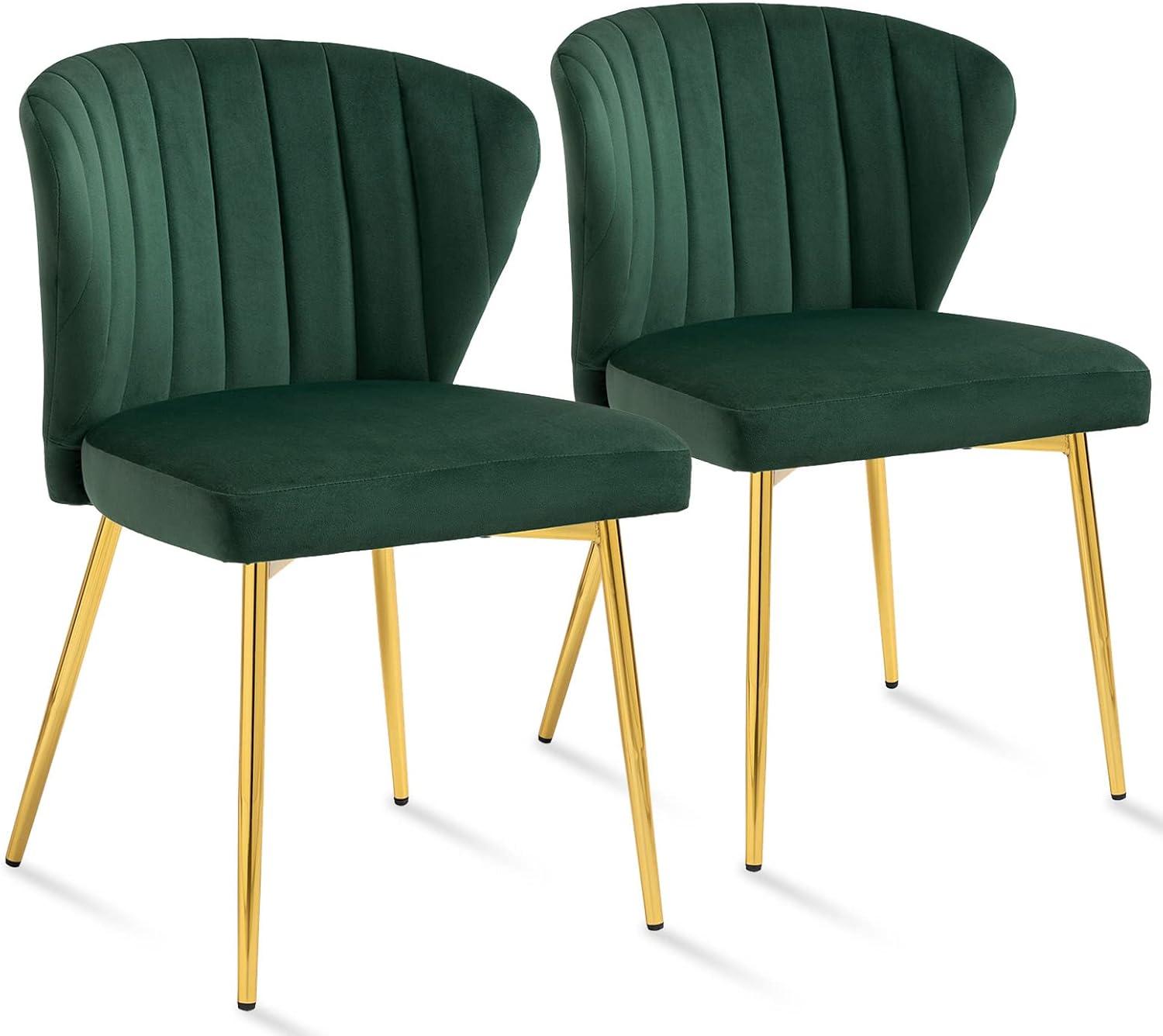 Isaac Velvet Accent Dining Chair Set of 2 | Karat Home - Fuchsia