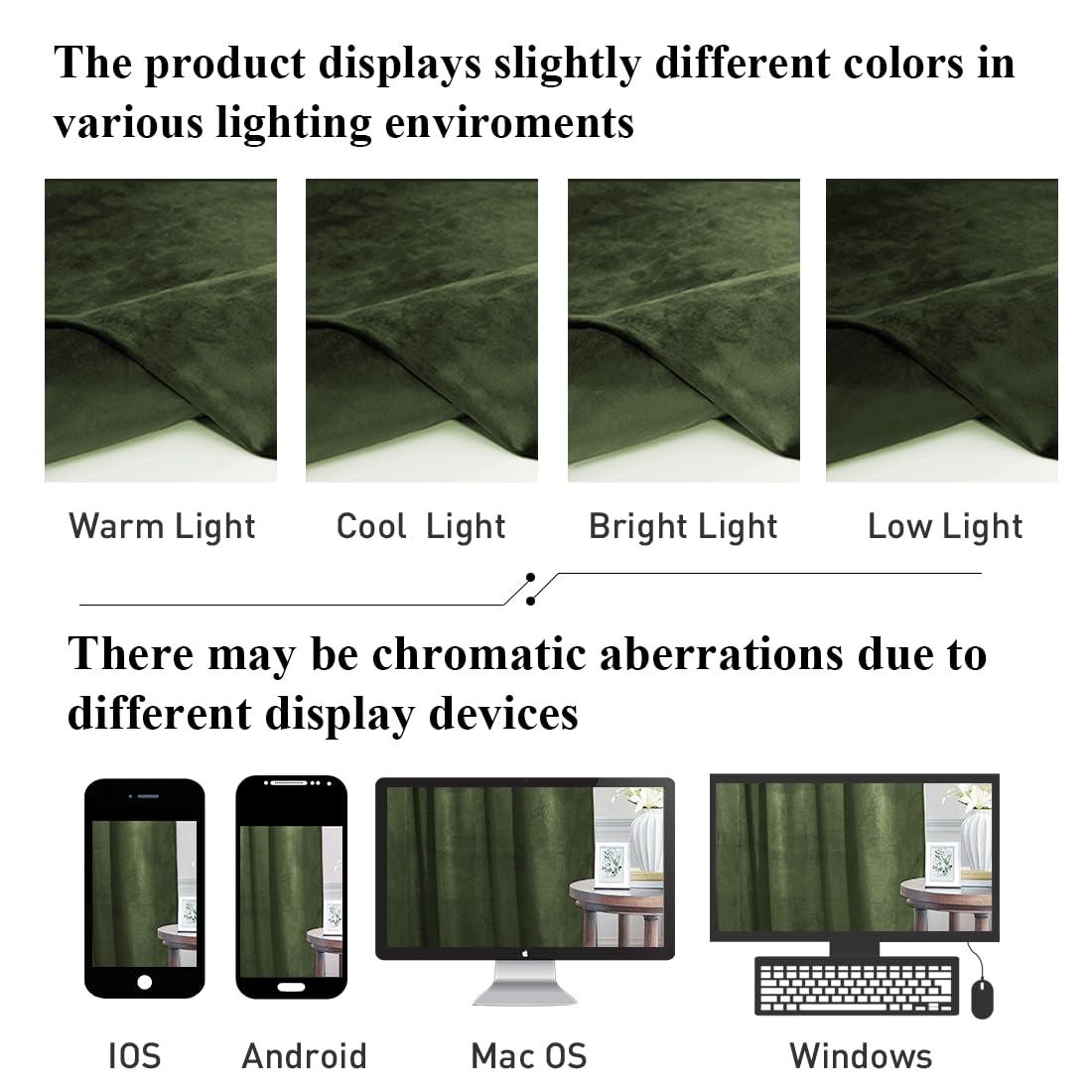 StangH Moss Green Curtains for Living Room, Super Soft Luxury Velvet Room Darkening Drapes 102 inches Long Christmas Holiday Home Decor for Bedroom/Laundry, W52 x L102, 2 Panels