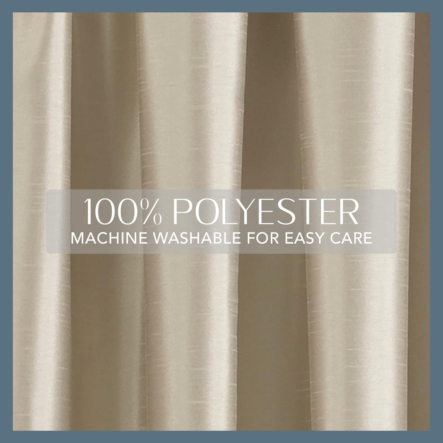 Elrene Colette Faux Silk Blackout Single Window Curtain Panel - Elrene Home Fashions