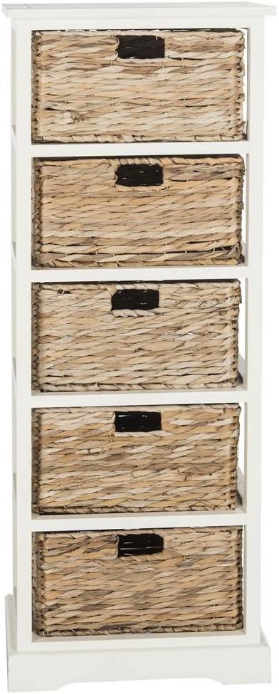 Vedette 5 Wicker Basket Storage Tower - Safavieh