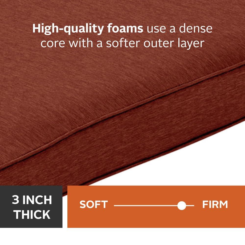 Classic Accessories Montlake FadeSafe Water-Repellent 48 x 18 x 3 Inch Outdoor Bench Cushion, Heather Henna