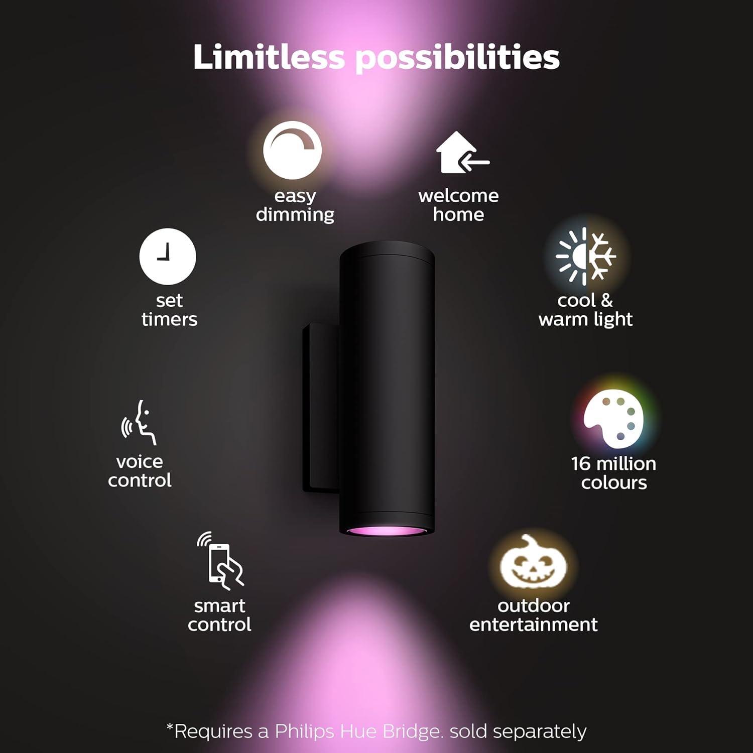 Philips Hue Appear LED Outdoor Wall Lantern