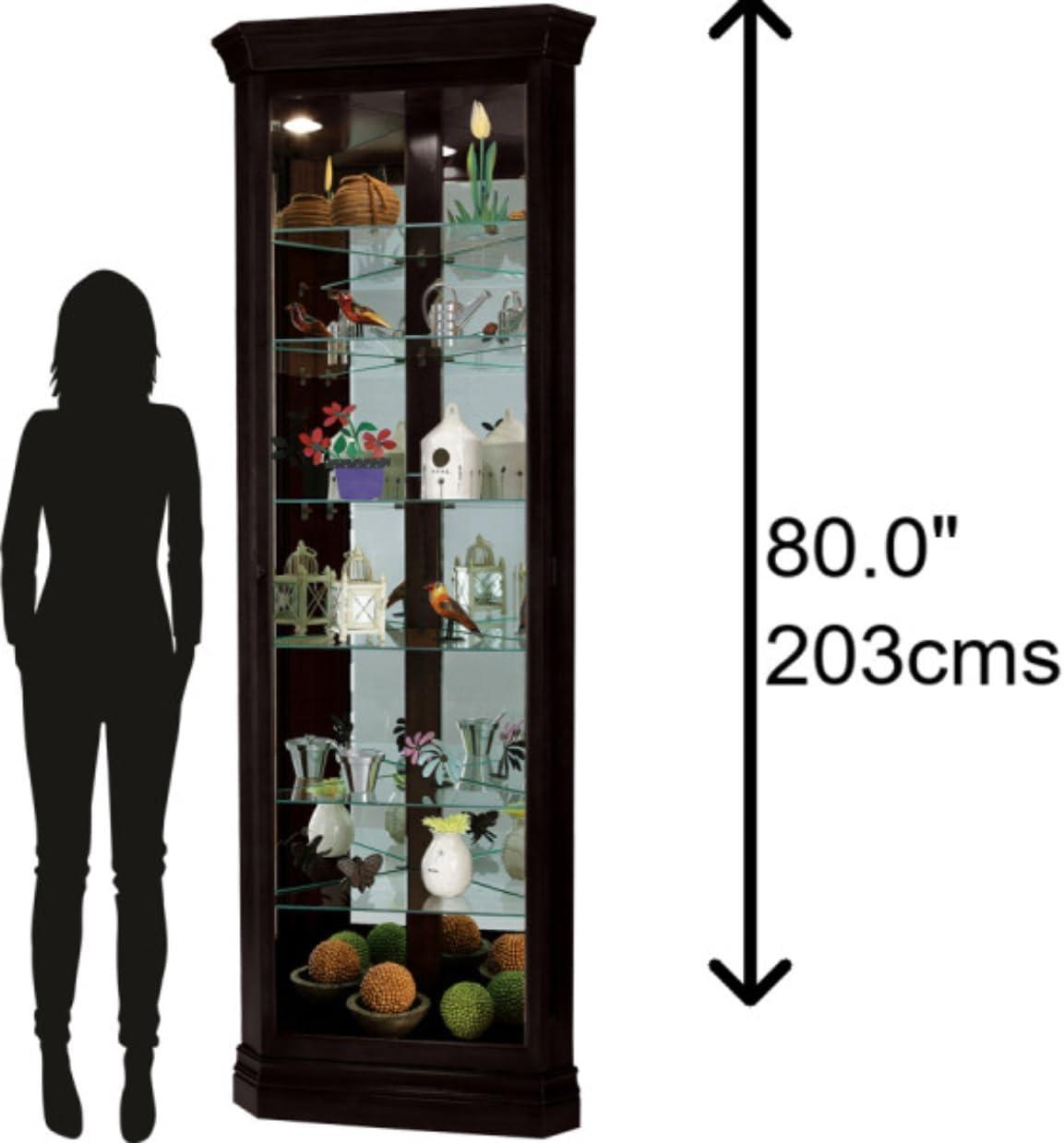 Howard Miller Duane Curio Cabinet 680487 Black Satin