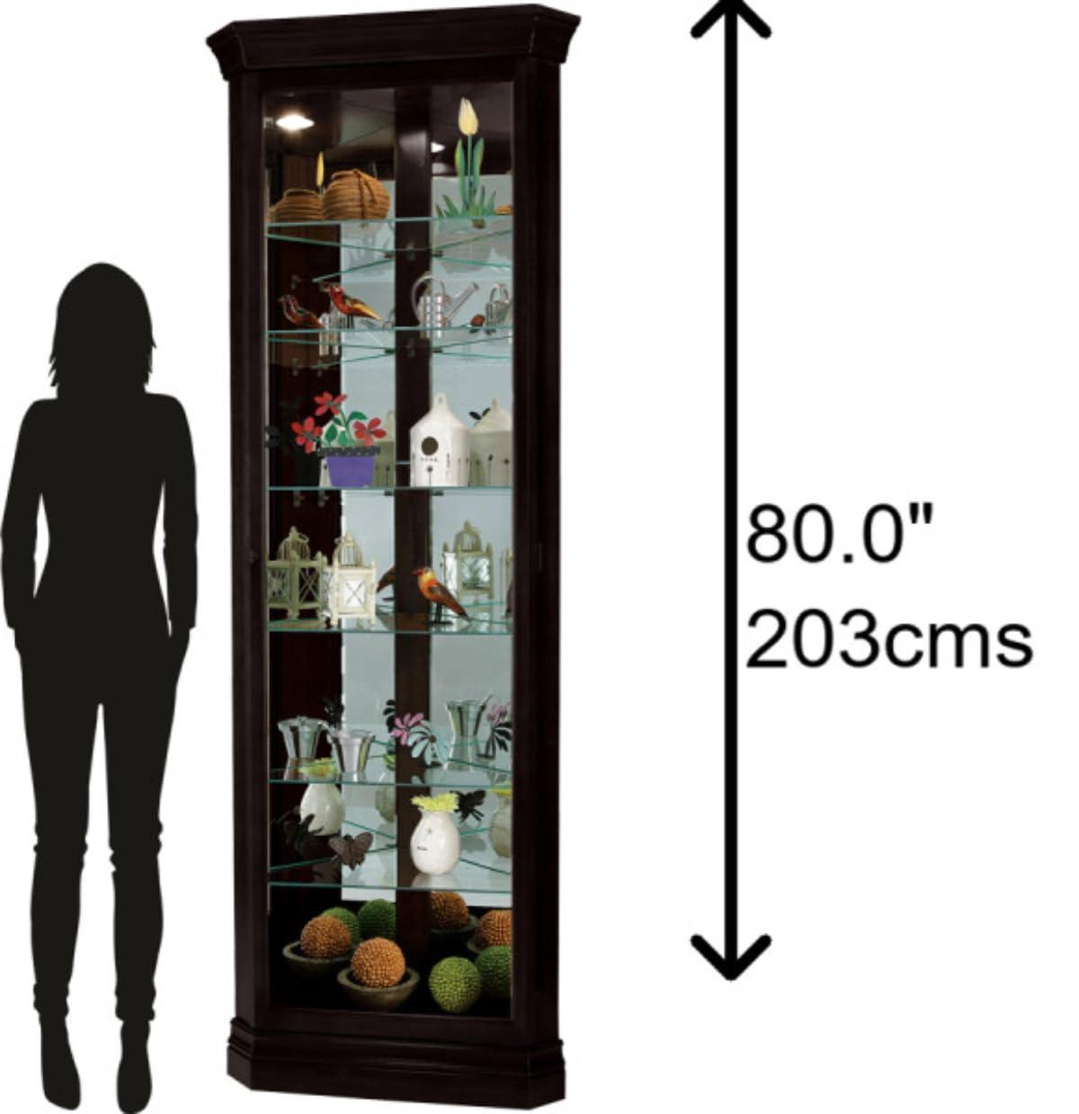 Howard Miller Duane Curio Cabinet 680487 Black Satin