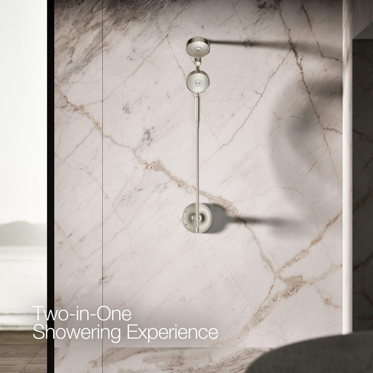 Kohler Purist® 2-In-1 Multifunction Shower Combo Kit, Showerhead and Handshower, Three Spray Settings