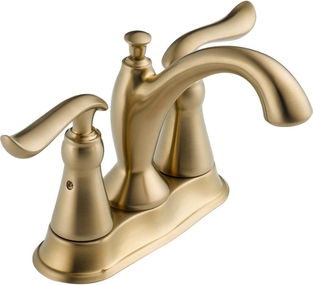 Linden Modern Centerset Zinc Bathroom Faucet in Champagne Bronze