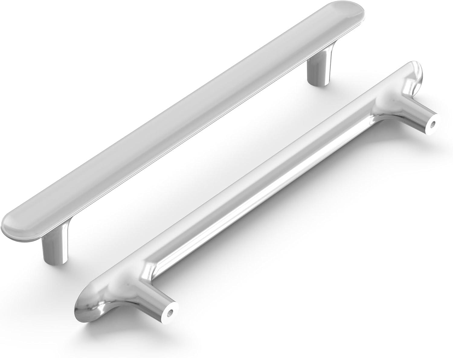 Chrome Polished Kitchen Cabinet Pulls with Mounting Hardware