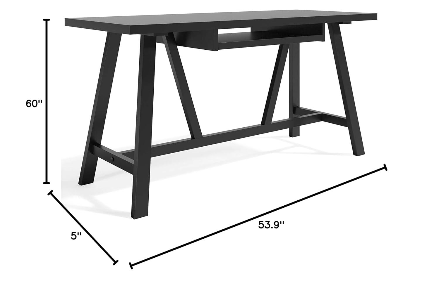 Simpli Home Dylan Solid Wood Writing Desk