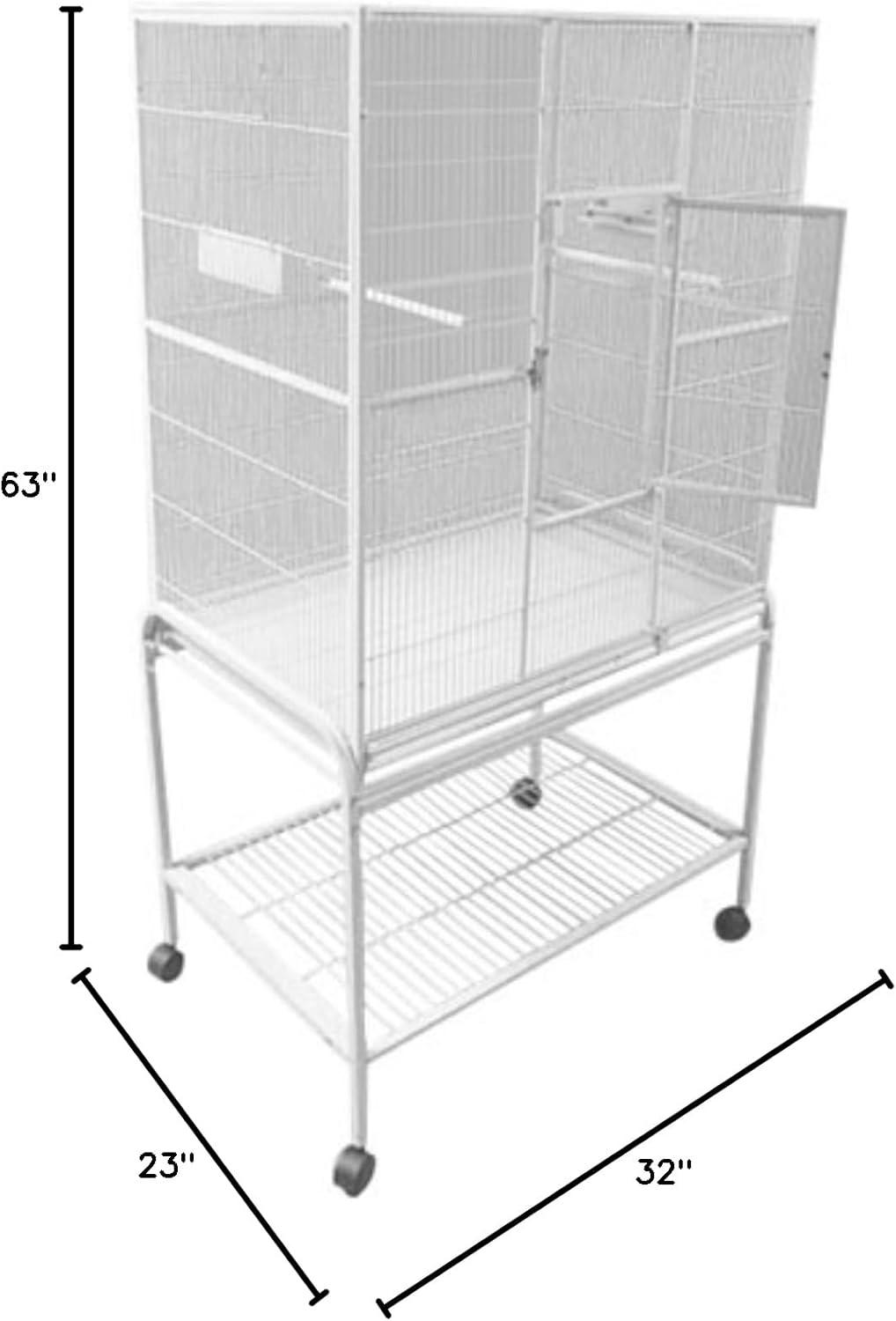 Platinum Wrought Iron Flight Cage with Stand