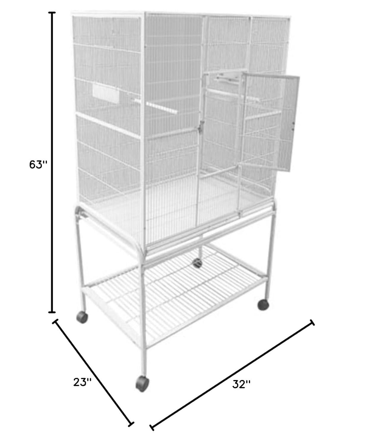 A&E Cage Company Flight Stand & Cage Bird Cage - Gray S