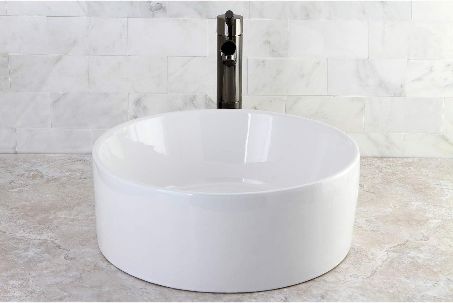 Kingston Brass Park Ceramic Round Vessel Sink