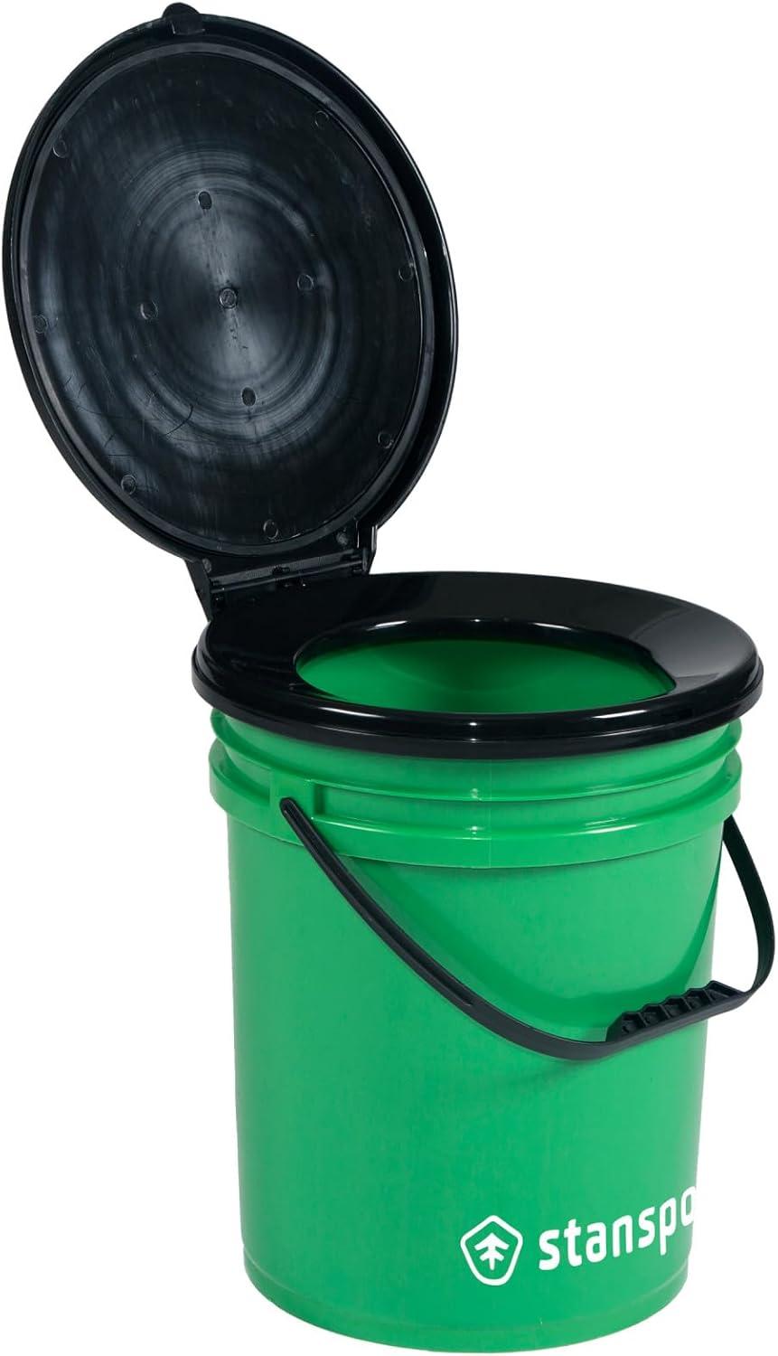 Stansport Bucket Style Portable Toilet With Lid