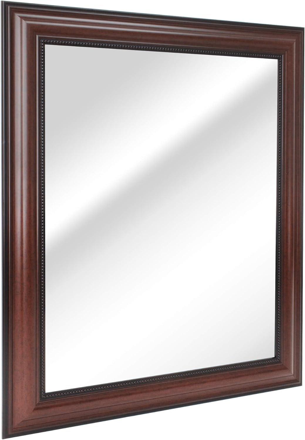 Head West Deep Cherry Rectangular Framed Beveled Accent Wall Vanity Mirror - 28 x 34