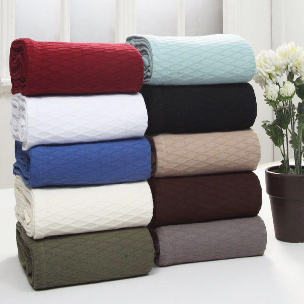 Superior Diamond Weave All-Season Bedding Cotton Throw Layering Blanket