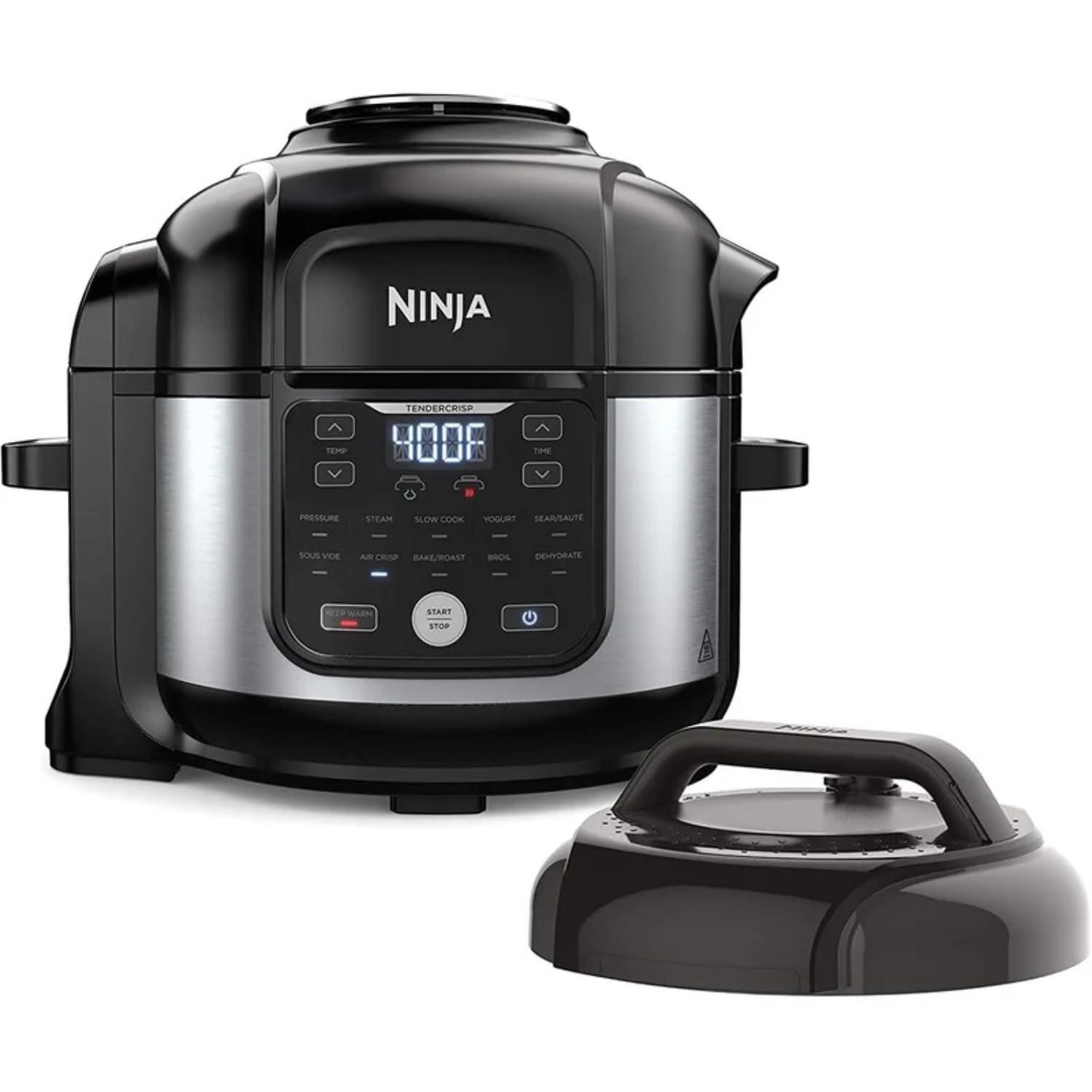 Ninja Foodi Black and Stainless Steel 6.5-Qt 11-in-1 Pressure Cooker Air Fryer