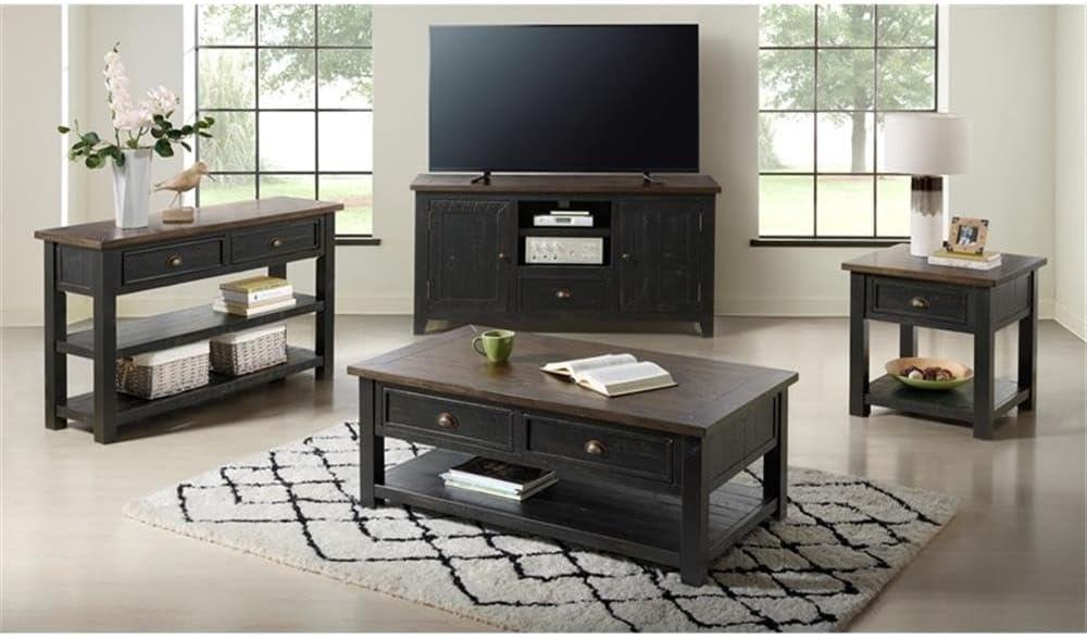 Martin Svensson Home Monterey 50" Coffee Table, Black and Brown