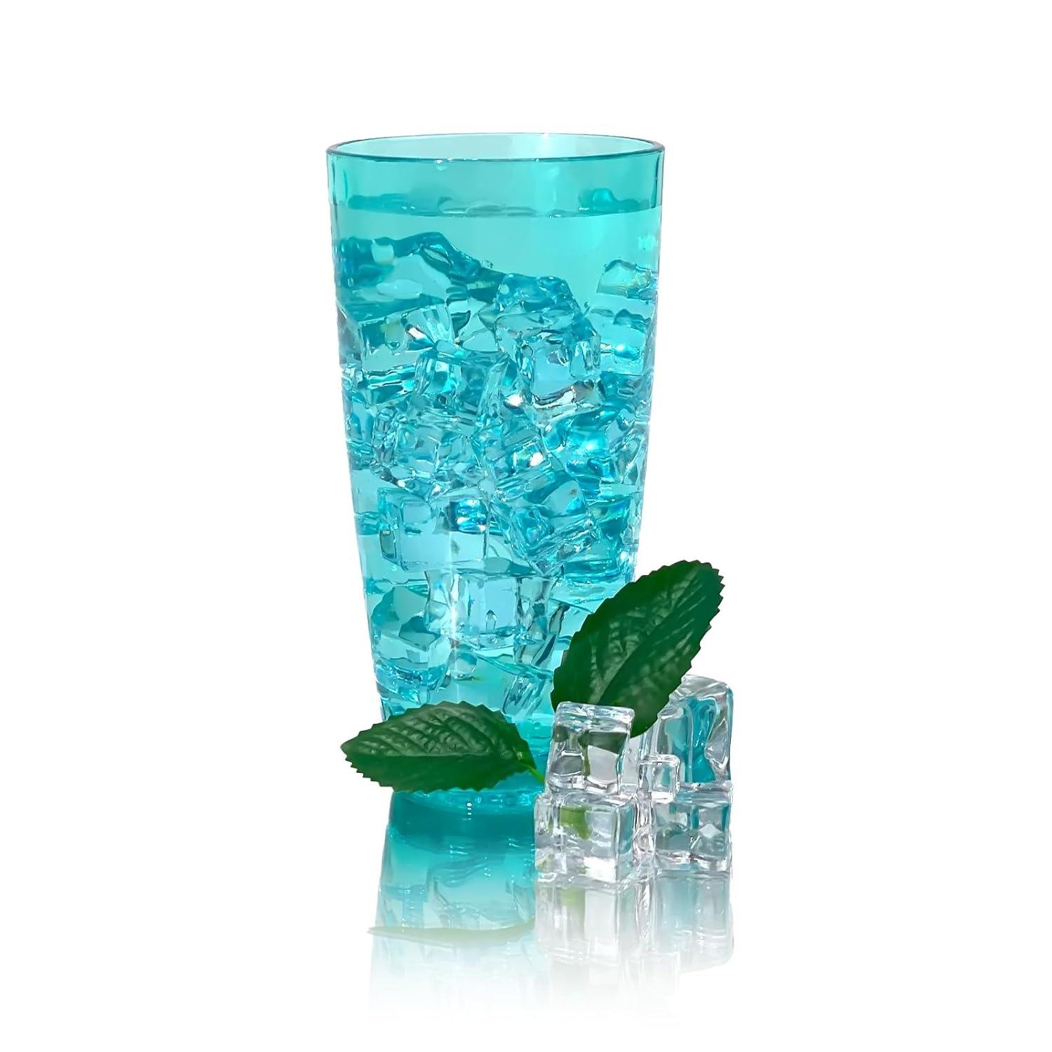 26-Ounce Large Acrylic Glasses Plastic Tumbler/Drinking Cups,Set of 6 Multi-Hammered Style,BPA Free
