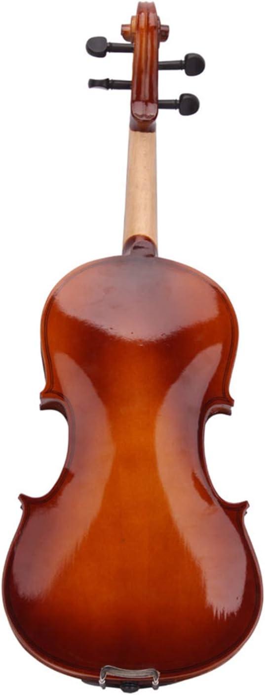 4/4 Acoustic Violin Set,Beginner Violin Vintage Solid Wood Violin Starter Kit with Carrying Case,Bow and Rosin (Natural)