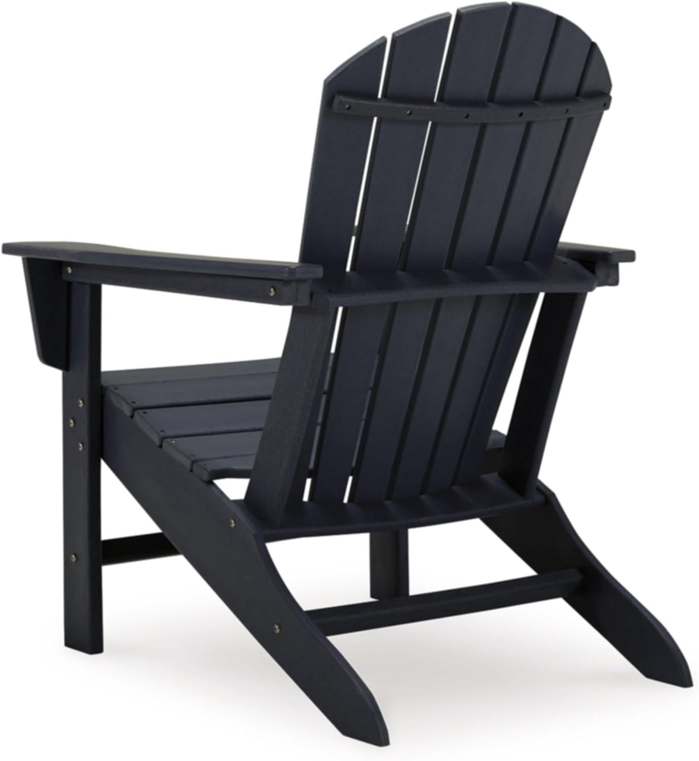 Signature Design by Ashley Sundown Treasure Outdoor Patio HDPE Weather Resistant Adirondack Chair, Black