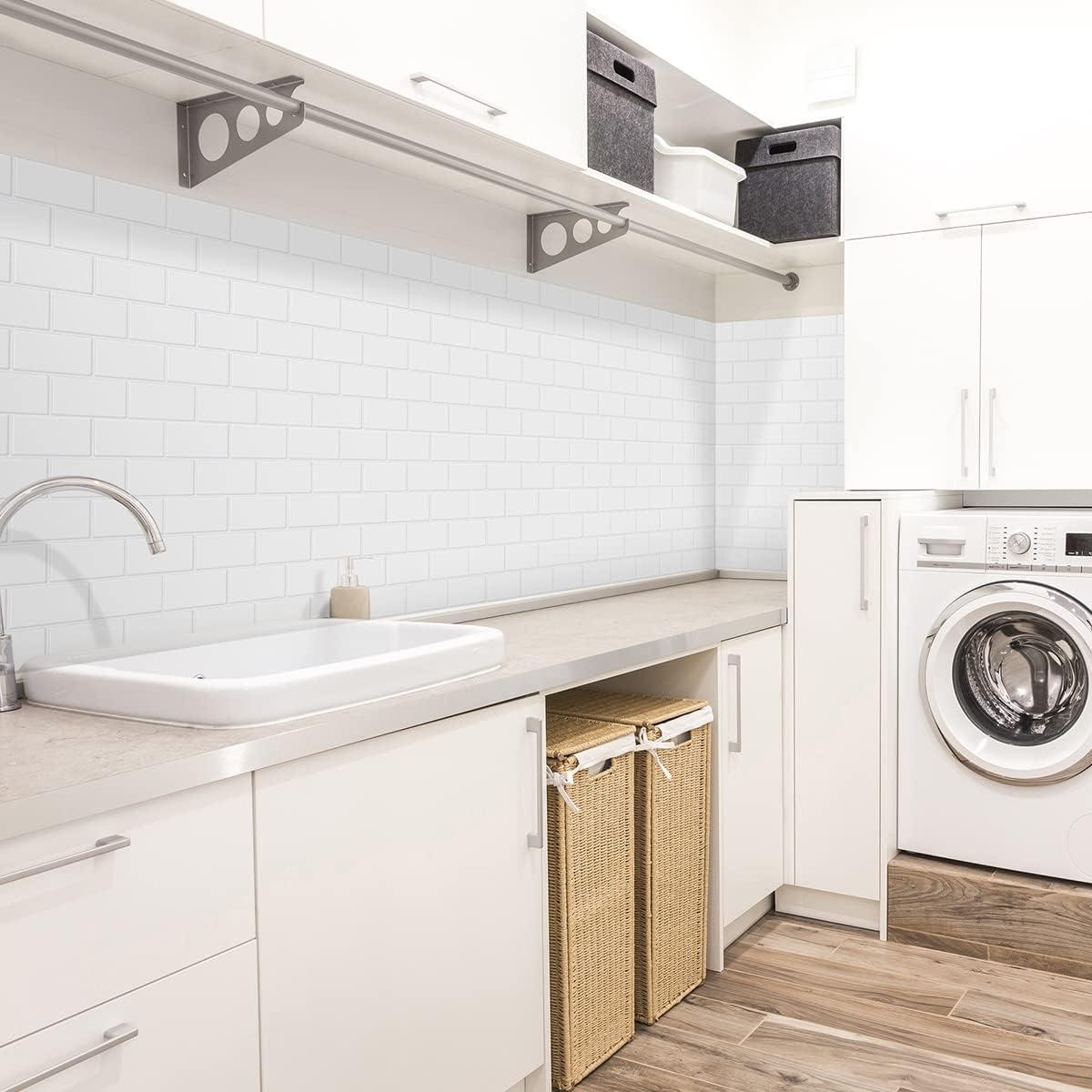 12" x 12" PVC Peel & Stick Thicker Subway Tile