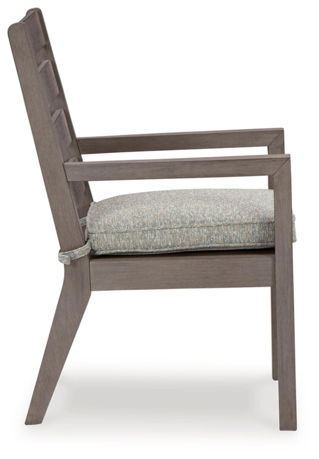 Ashley Furniture Hillside Barn Gray & Brown Outdoor Dining Arm Chair - Set of 2