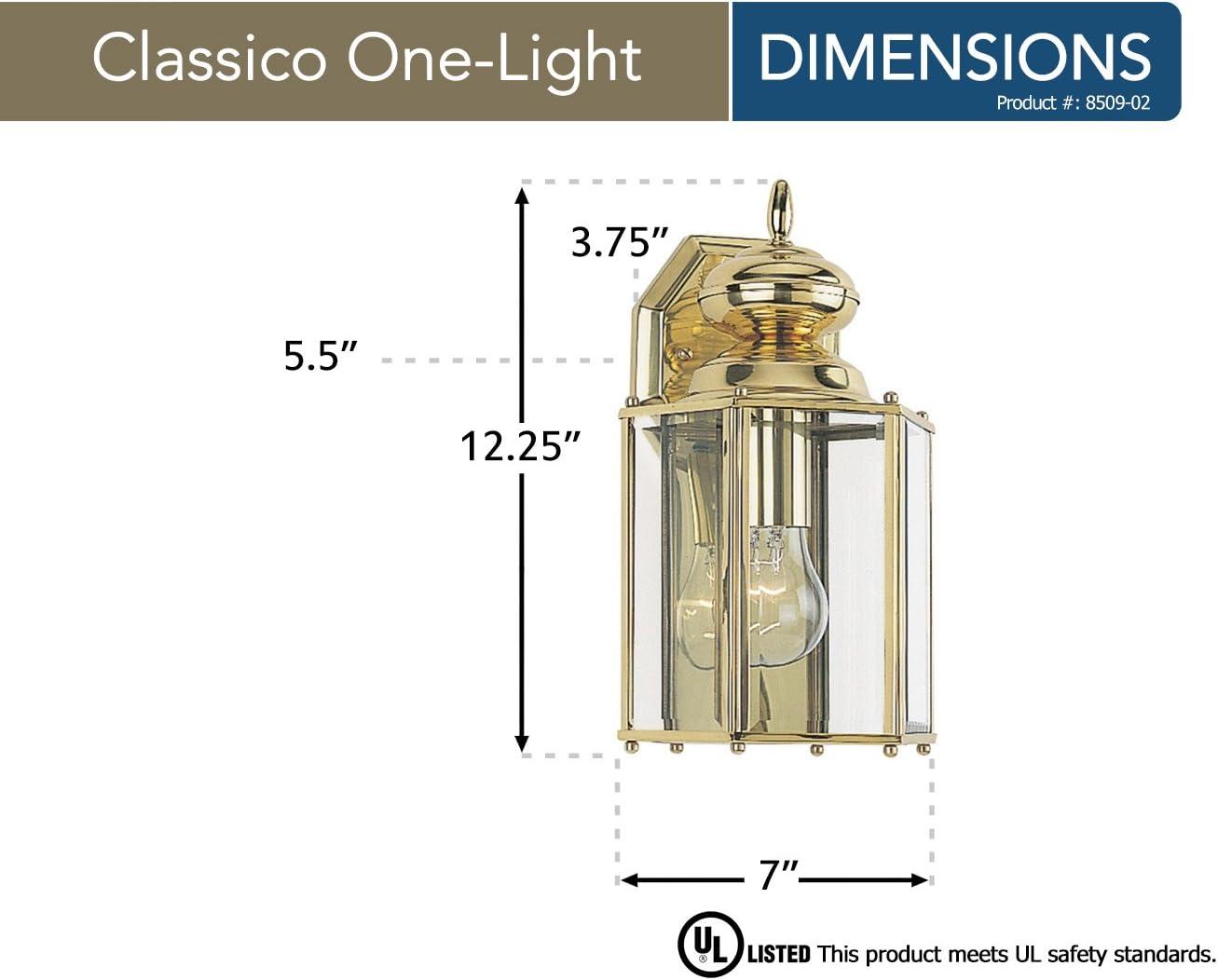 Polished Brass Outdoor Wall Lantern with Clear Beveled Glass