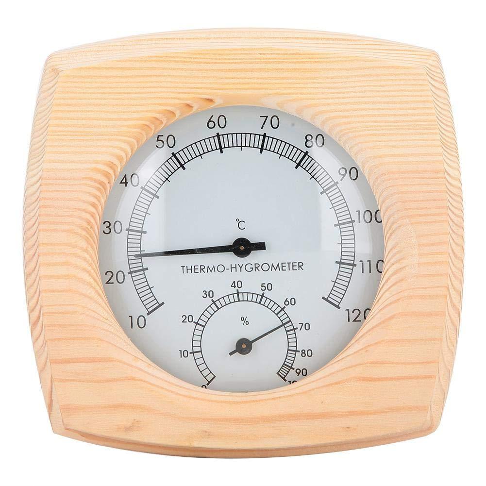 Sauna Room Wooden Thermometer Digital Thermometer Hygrometer Humidity Gauge for Steam Room Indoor Temperature Meter